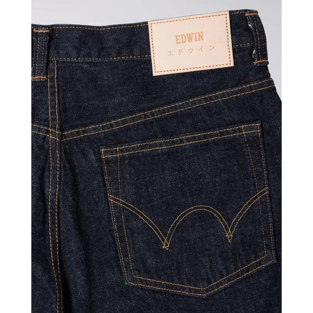 Loose Straight Jeans, 13.5oz Rainbow Selvage - Blue Unwashed