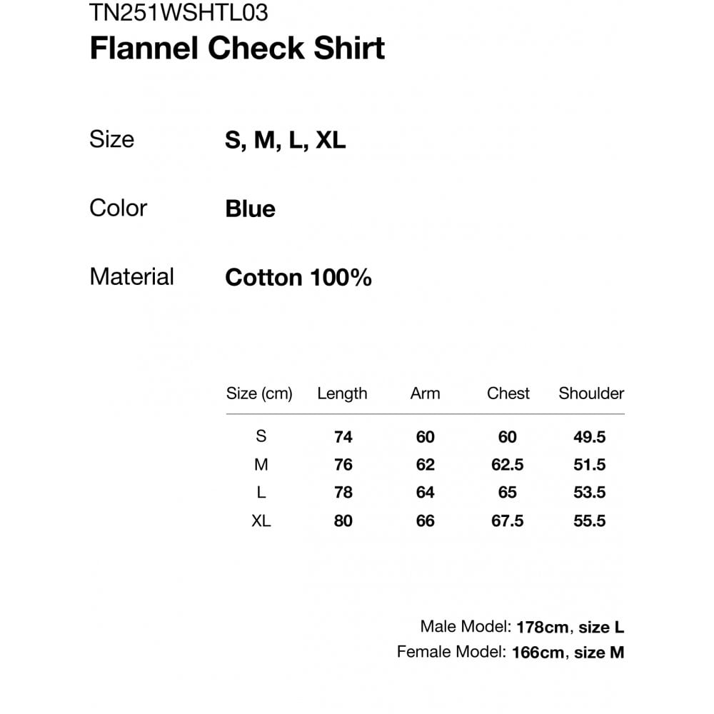 Flannel Check Shirt - Blue