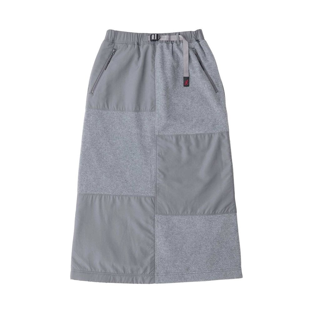 Thermal Fleece Patch Skirt - Heather Grey