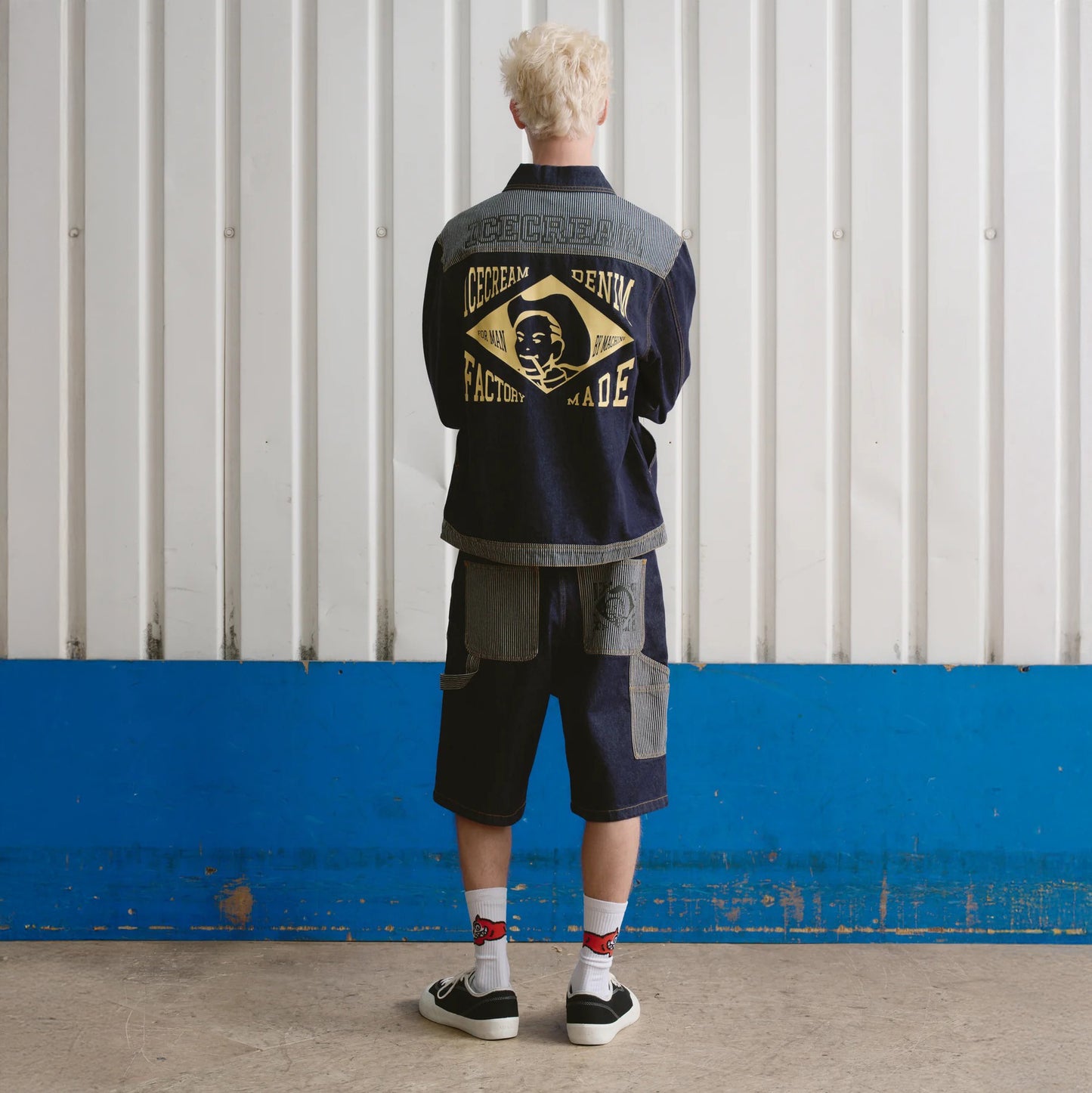 Hickory Panel Denim Trucker Jacket - Indigo