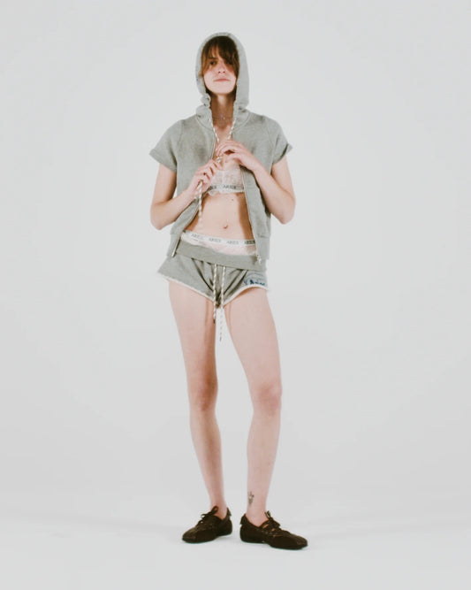 Adoro Aries Booty Shorts - Grey Marl