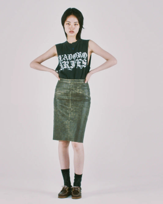 Faded Gothic J'adoro Muscle Vest - Black