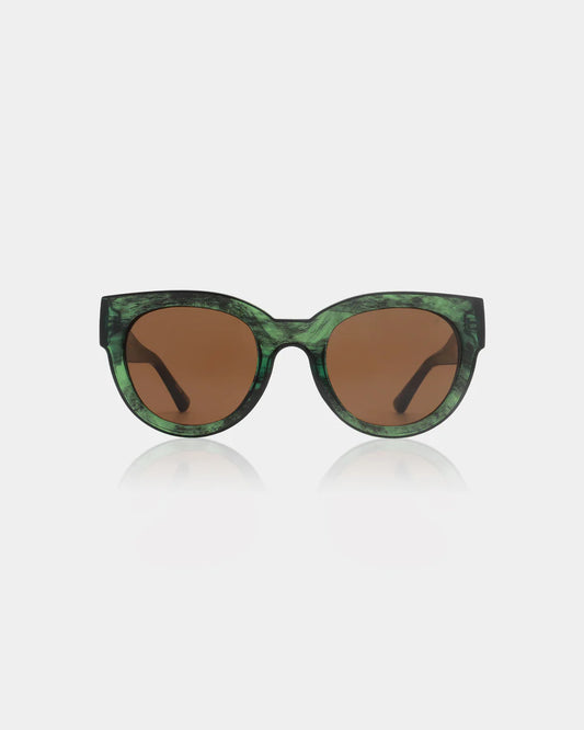 Lilly Sunglasses - Green Marble Transparent