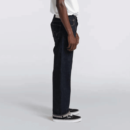 Loose Straight Jeans, 13.5oz Rainbow Selvage - Blue Unwashed