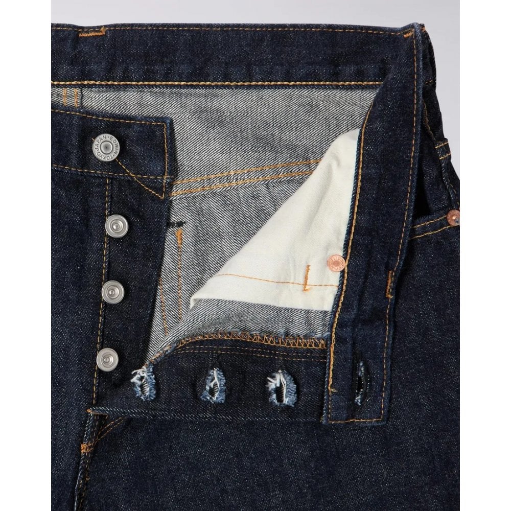 Loose Straight Jeans, 13.5oz Rainbow Selvage - Blue Unwashed