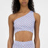 Keyonna Top - Blue / Red Monogram