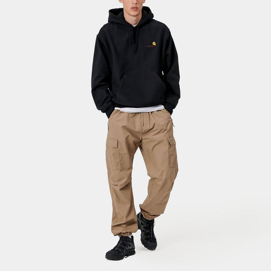 Hooded American Script Sweat - Black