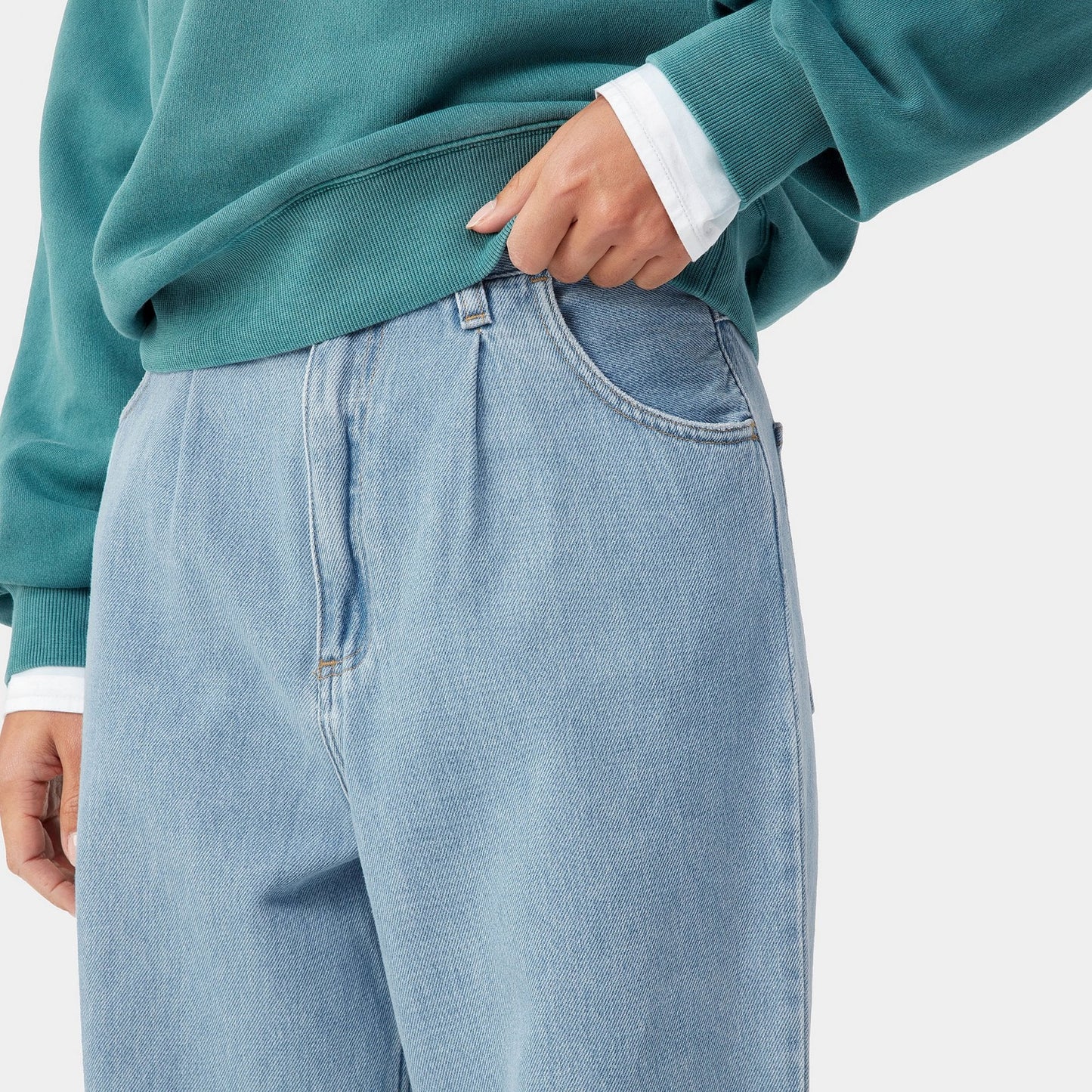 W' Stayton Pant - Blue (Light Stone Washed)