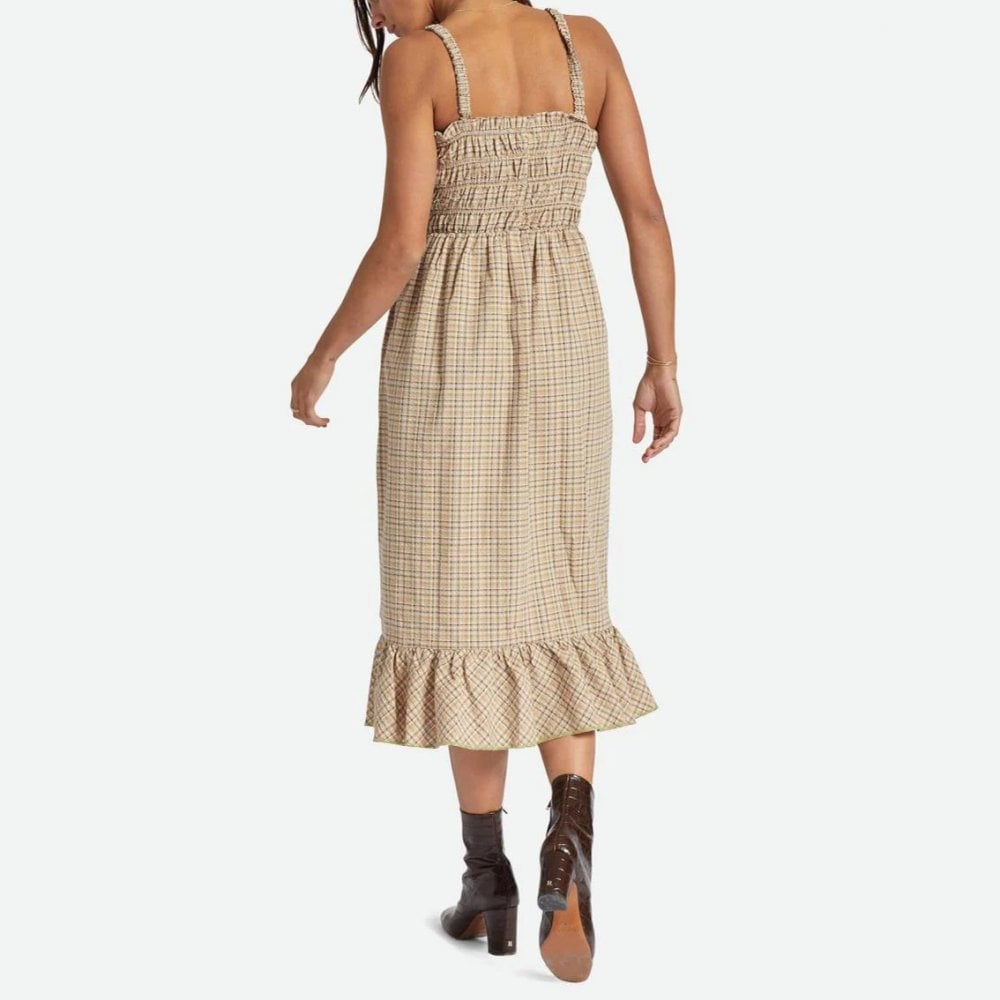 Malta Seersucker Midi Dress - Sand