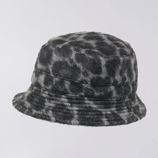 Brushed Bucket Hat - Black / White Leopard (Unwashed)