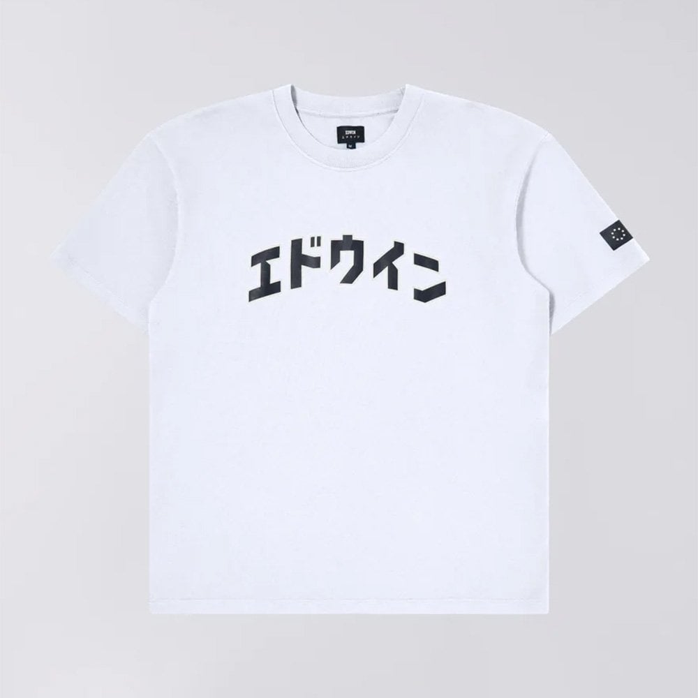 Katakana Retro S/S Tee - White (Garment Washed)