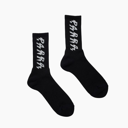 Spiked Logo Crew Socks - Black