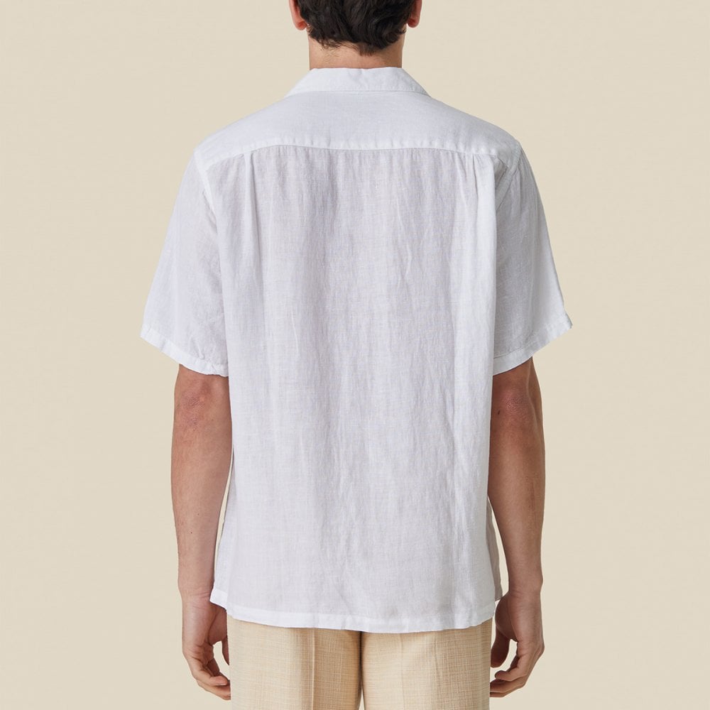 Linen Camp Collar Shirt 25 - White