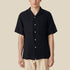 Linen Camp Collar Shirt 25 - Black