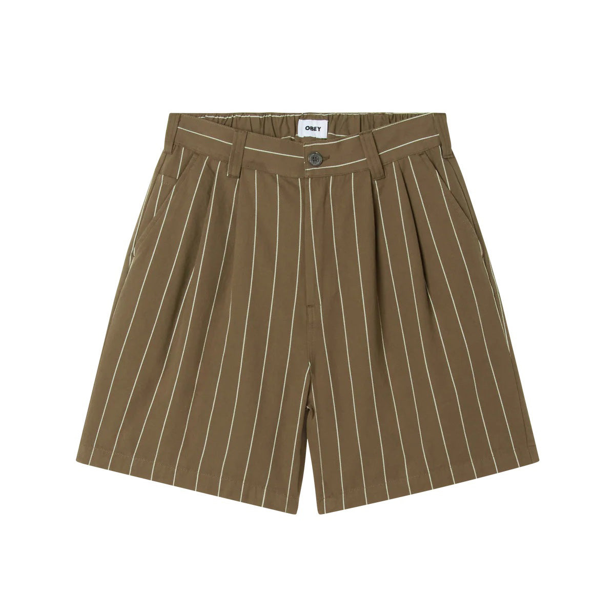 Foster Stripe Pleated Short - Canteen Multi