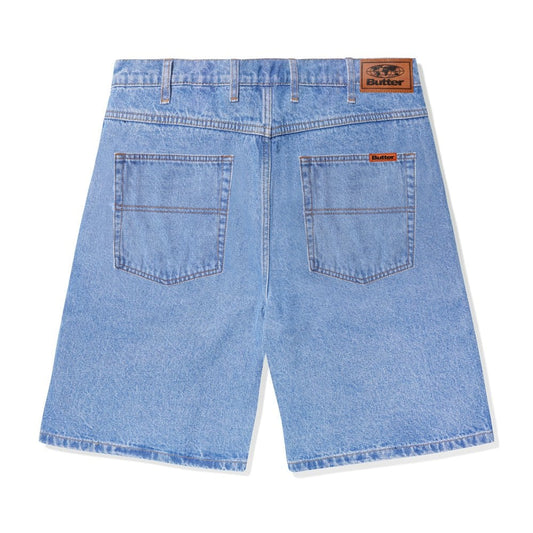 Baggy Denim Shorts - Washed Indigo