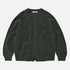 Heavy Wool Round Cardigan - Forest Green