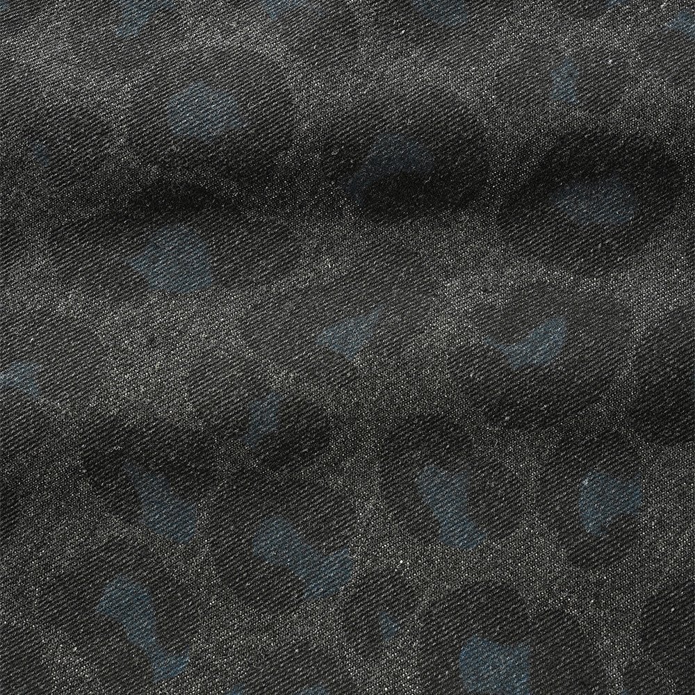 Leopard Denim Jeans - Black