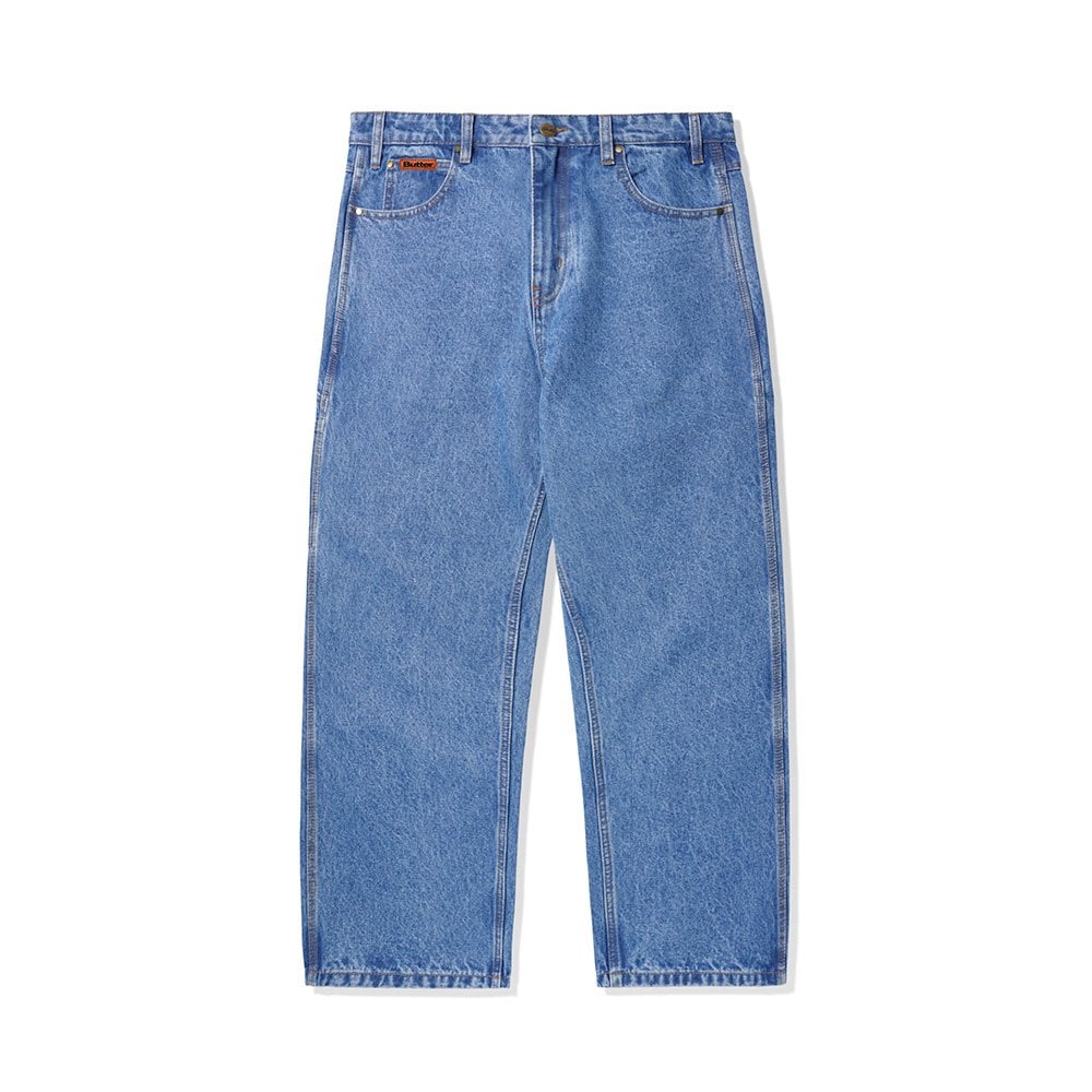 Relaxed Denim Jeans - Washed Indigo