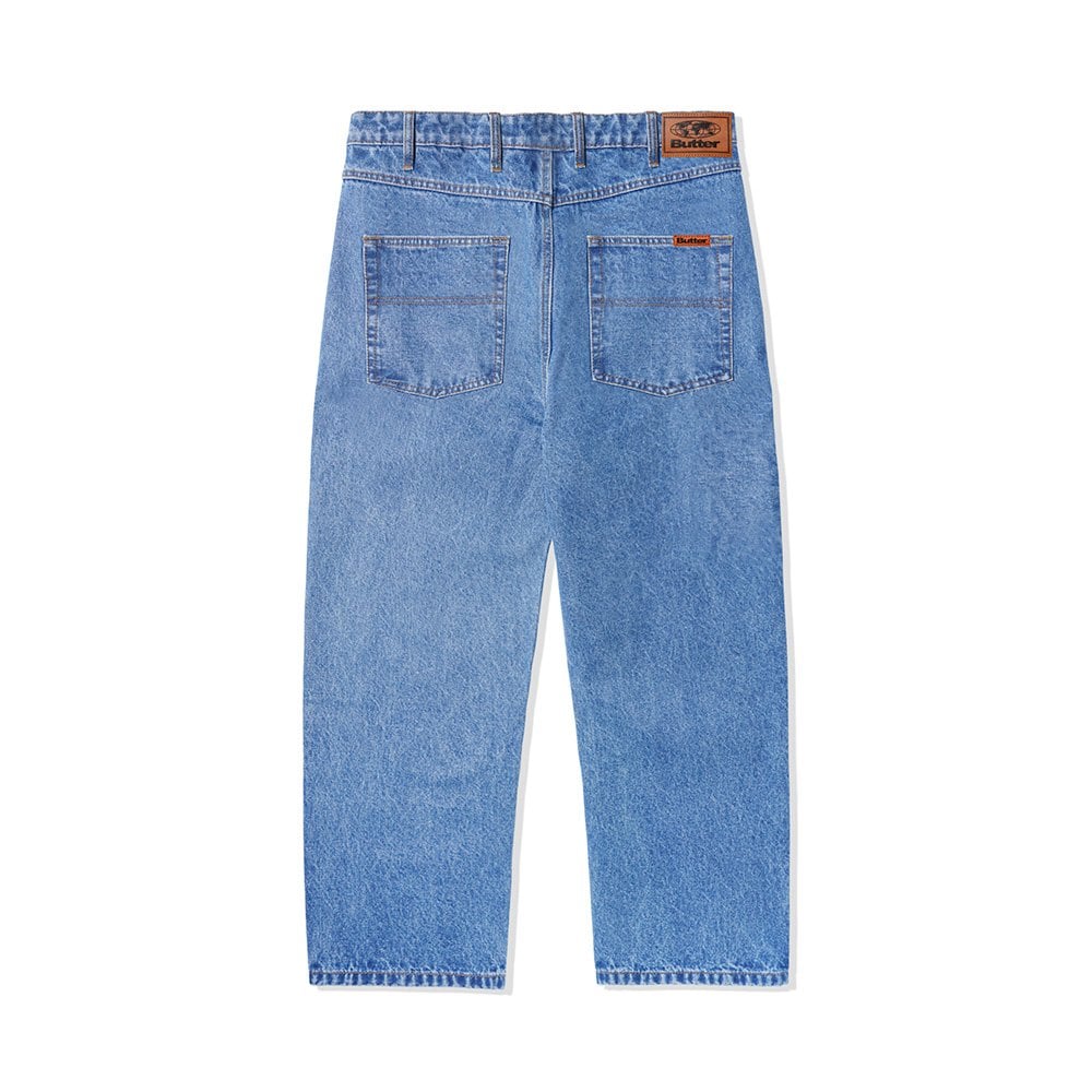 Relaxed Denim Jeans - Washed Indigo