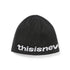 SP-logo No Cuff Beanie - Black