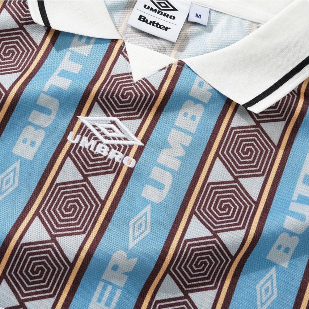 Butter Goods X Umbro Vert Jersey - Sky / Brown