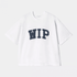 W' S/S WIP T-Shirt - White / Dusky Blue