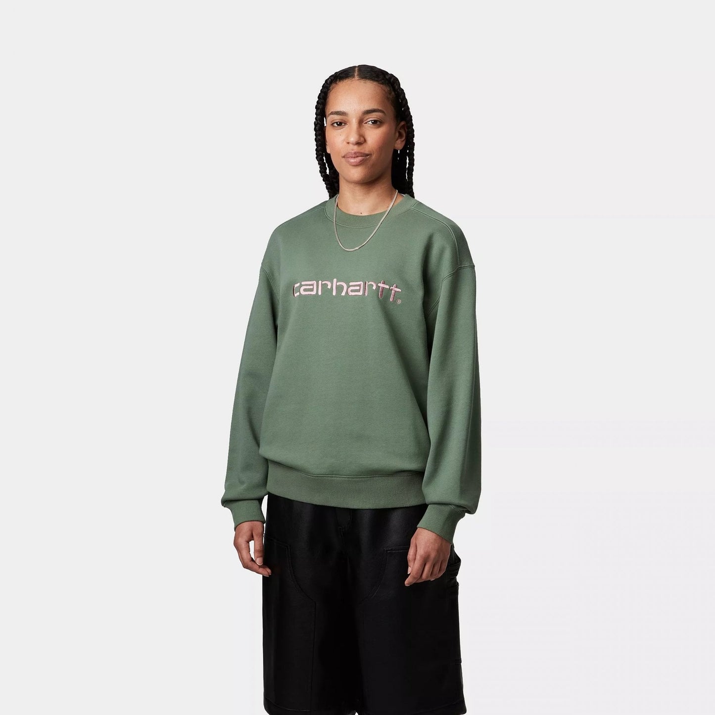 W' Carhartt Sweat - Park / Hortensia