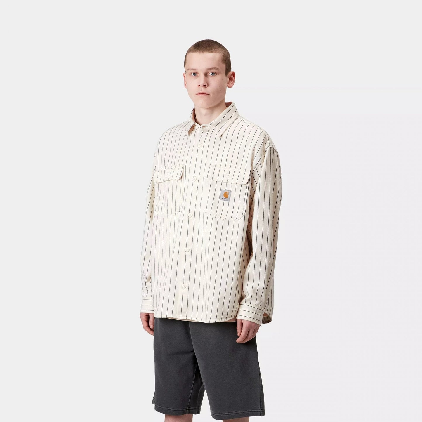 Hendry Shirt Jac - Seaton Stripe, Wax / Dark Navy Rinsed