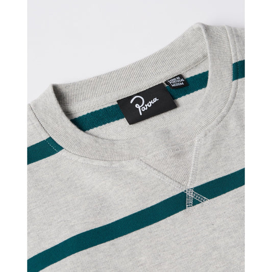 Pristine Striper Crew Neck Sweatshirt - Heather Grey