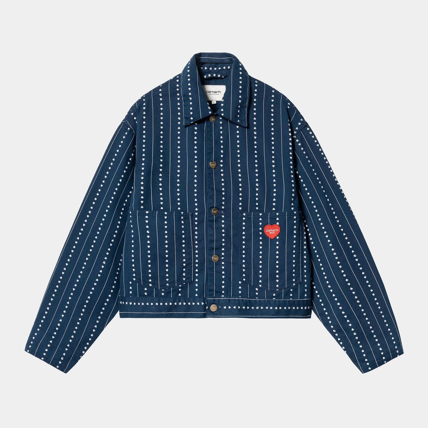W' Drewe Jacket, Heart C Pinstripe - Ink / Natural (Rinsed)