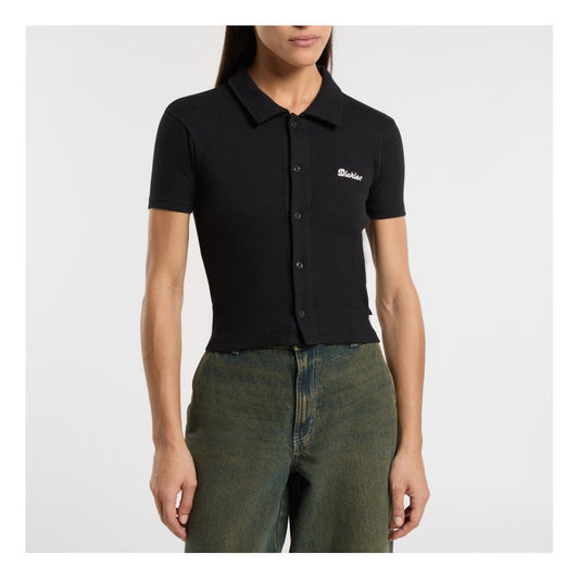 Women's Tallasse Button Up Polo Shirt - Black