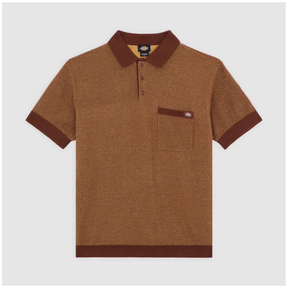 Rocky Knit Polo Shirt - Oak Buff