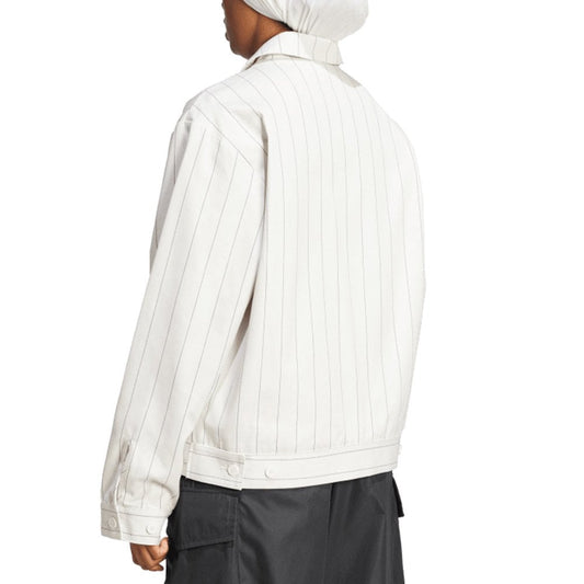 W' Pinstripe H Jacket - Off White / Night Indigo