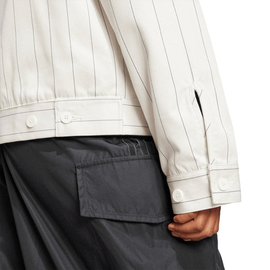 W' Pinstripe H Jacket - Off White / Night Indigo