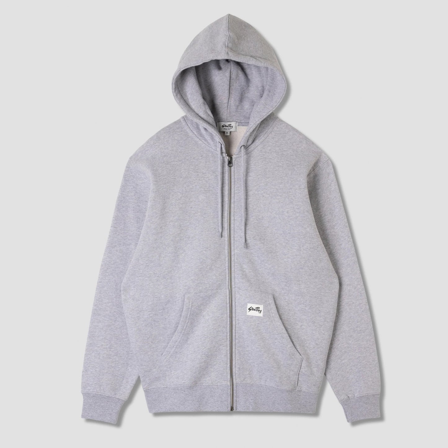 Patch Zip Hood - Grey Heather