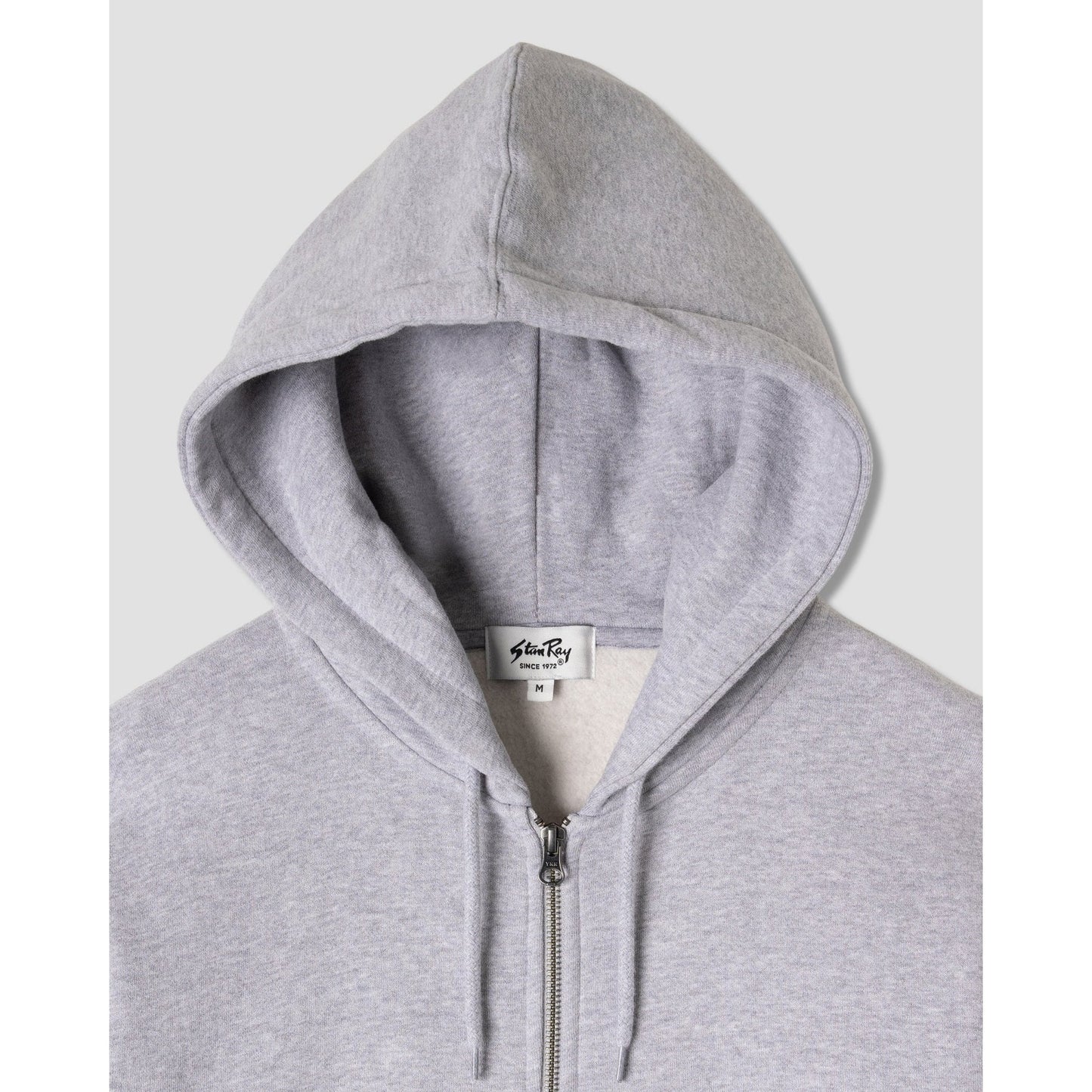 Patch Zip Hood - Grey Heather