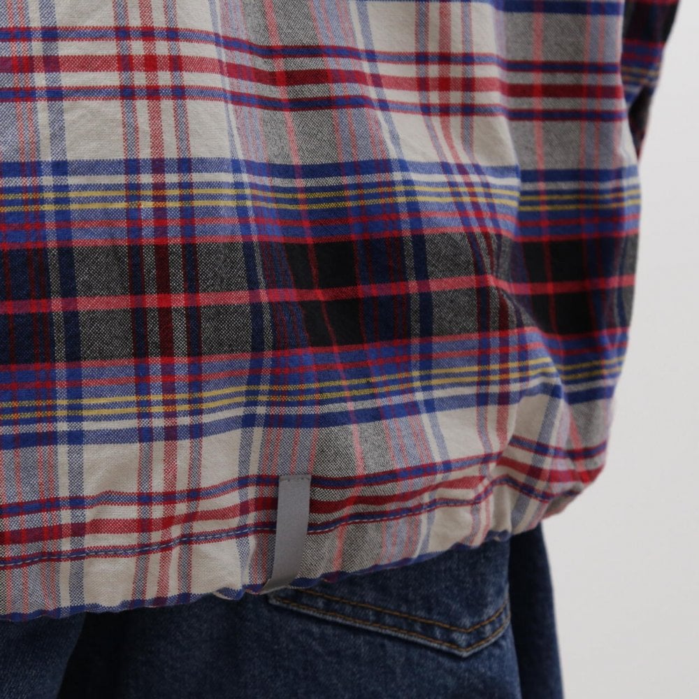 Washed Plaid Baja Hoodie - Blue