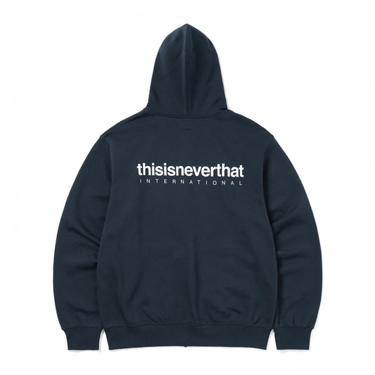 INTL Logo Zip Up Hoodie - Navy