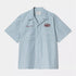 S/s Hendry Shirt - Seaton Stripe, Frosted Blue / Mulberry