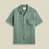 Linen Camp Collar Shirt 25 - Dry Green