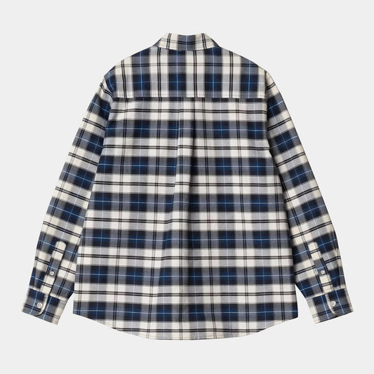 W' L/S Tarbell Shirt, Tarbell Check - Dark Navy / White