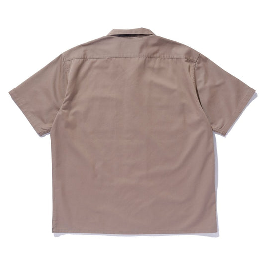 Embroidered S/S Work Shirt - Beige