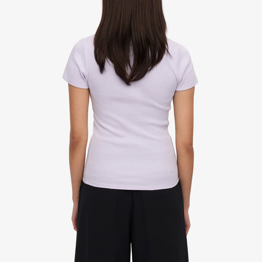 Women's Organic Rib S/S Tee - Soft Lavender