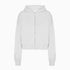 Women's Organic Crop Zip Hood - Snow Melange