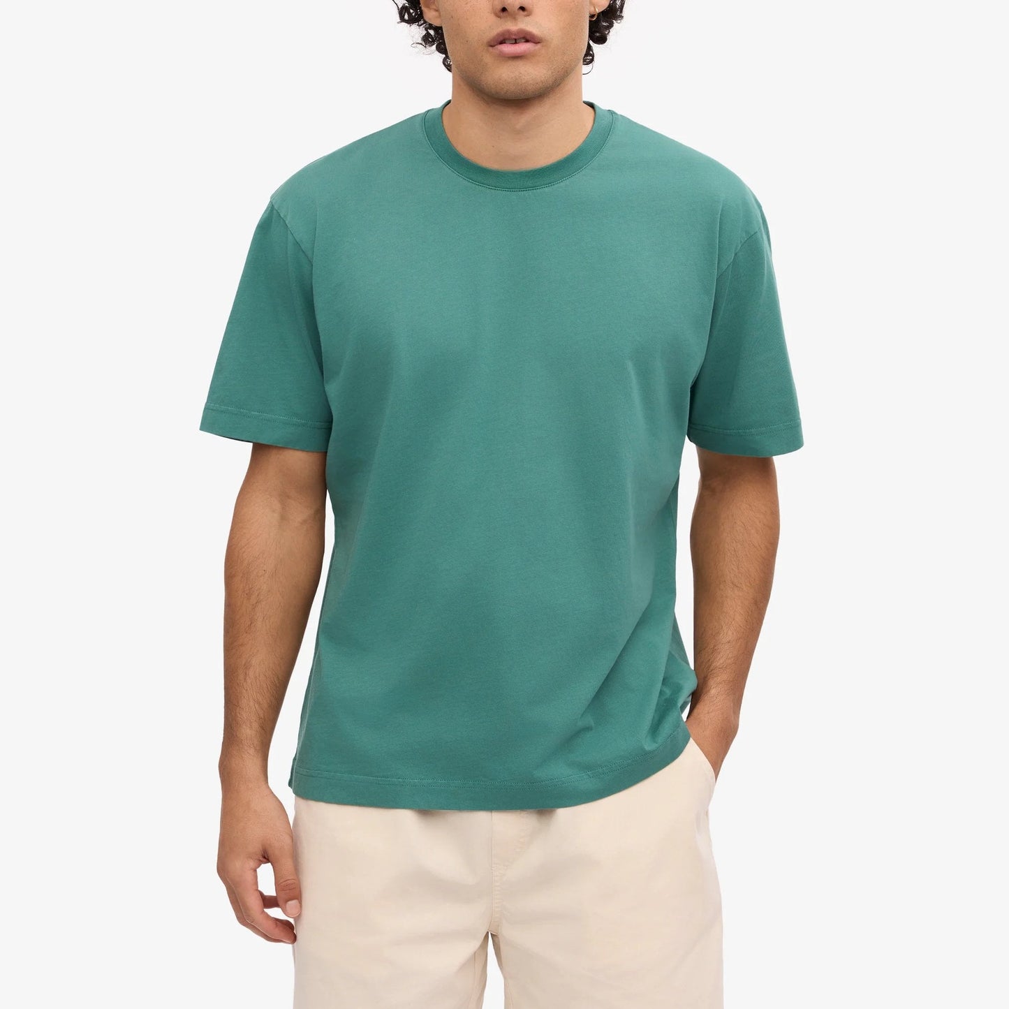 Oversized Organic Tee - Pine Green