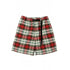 Washed Plaid Shorts - Red