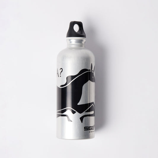 Horizontal Horse Sigg Bottle - Black