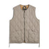 Military Crew Neck W. Zip Down Vest - Light Mocha