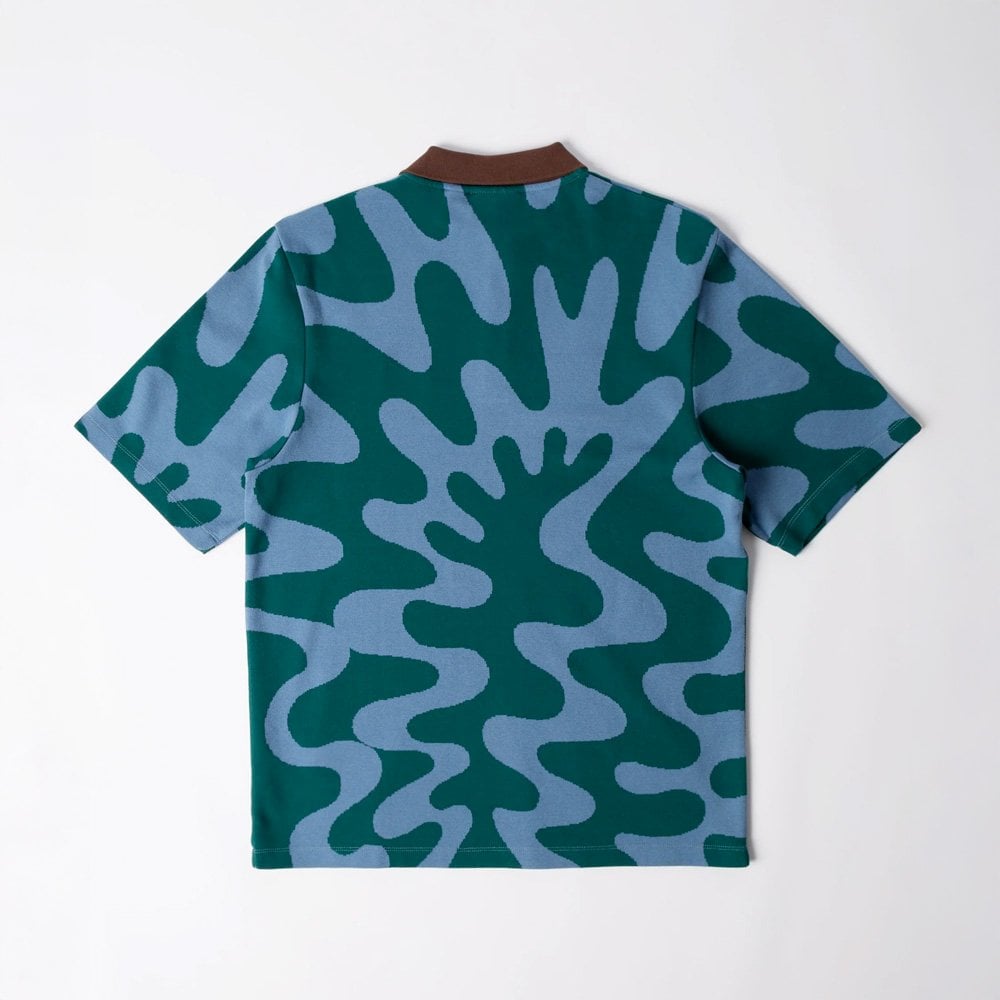 Splashed Polo Shirt - Pine Green
